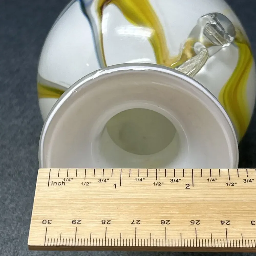 Vintage Mid Century Style Cased Glass Vase 8